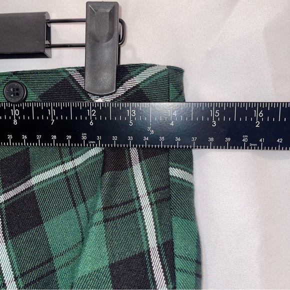 Royal Bones Green and Black Plaid Mini Jumper Skirt Zip Up Size Small - Picture 13 of 13
